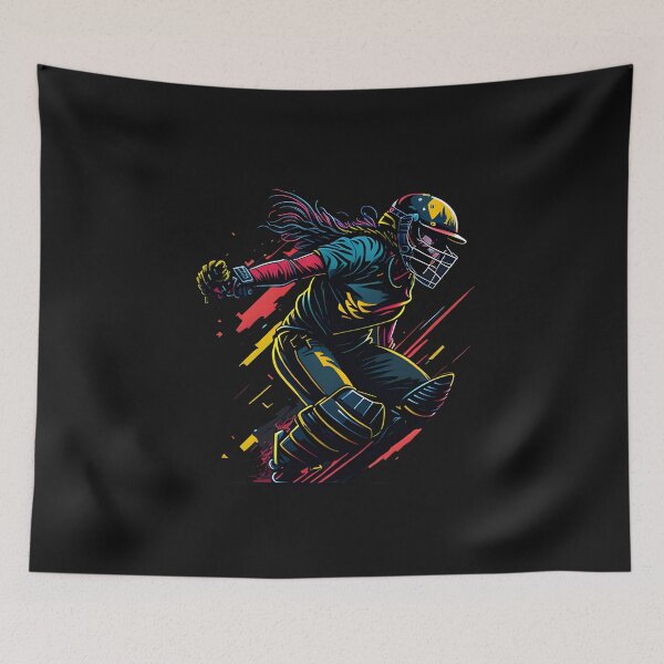 Item preview, "Breaking Boundaries: The Journey Continues" A Female Cricket Player designed and sold by Chromatic-Art.