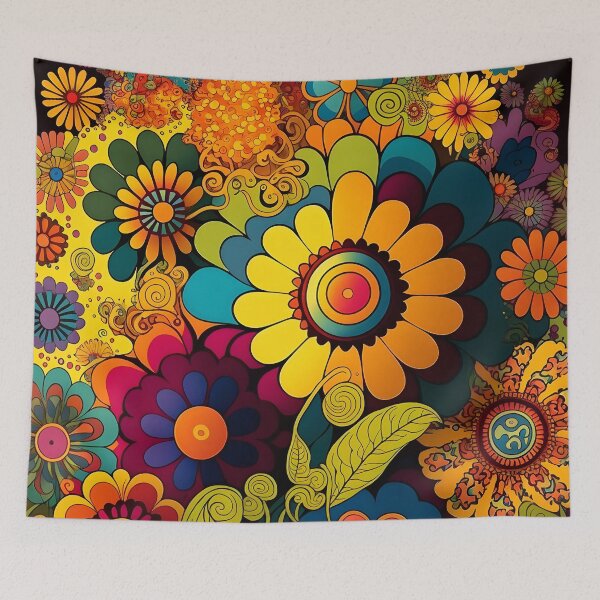 Item preview, Colorful flowers abstraction designed and sold by AdamPolak.