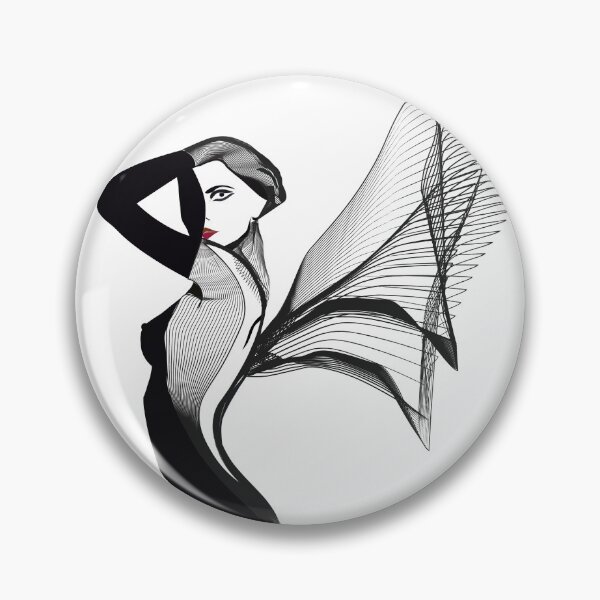 Item preview, Stylized perfect fashion woman with mesh wings designed and sold by uliklo.