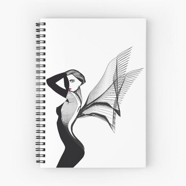 Item preview, Stylized perfect fashion woman with mesh wings designed and sold by uliklo.
