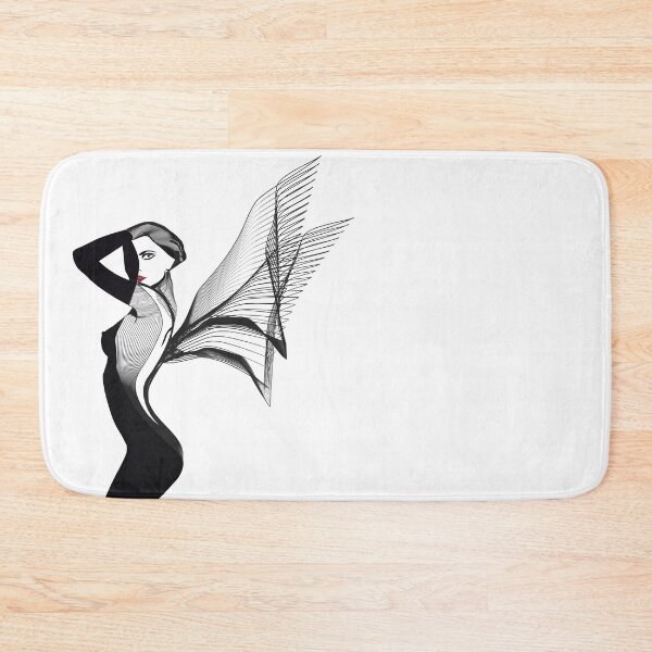 Item preview, Stylized perfect fashion woman with mesh wings designed and sold by uliklo.