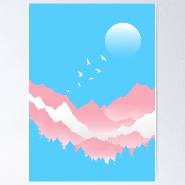 Item preview, Trans Landscape Pride Flag designed and sold by Pridish.