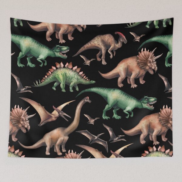 Item preview, Watercolor collection of dinosaurs designed and sold by Ekaterina Glazkova.