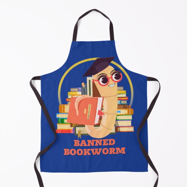 Item preview, Progressive "Banned Bookworm" stacks of books light arc designed and sold by Write-to-Rebel.
