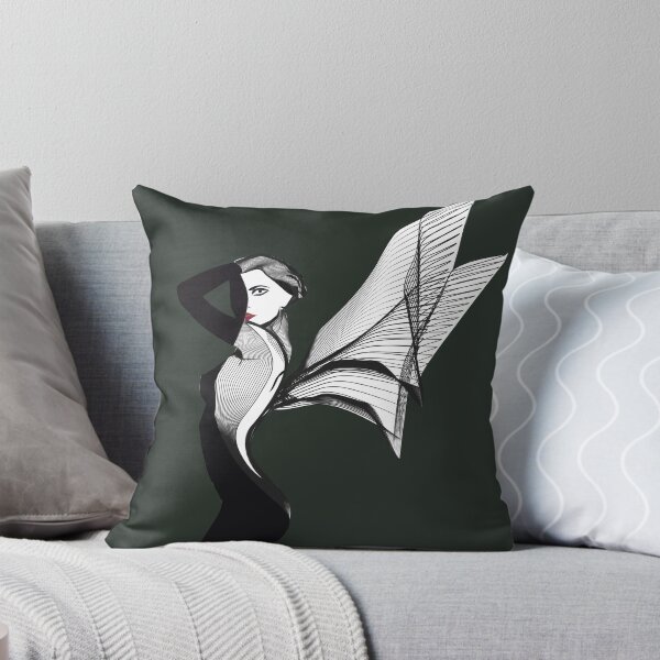 Item preview, Stylized perfect fashion woman with mesh wings designed and sold by uliklo.