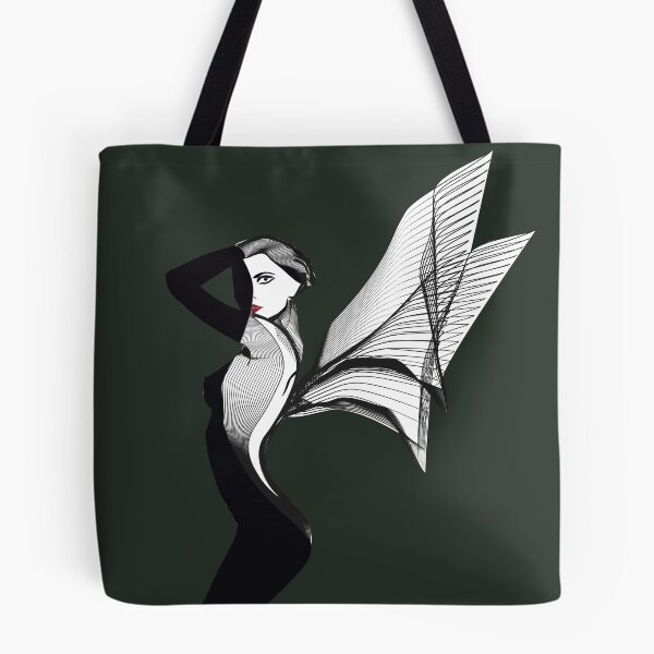 Item preview, Stylized perfect fashion woman with mesh wings designed and sold by uliklo.