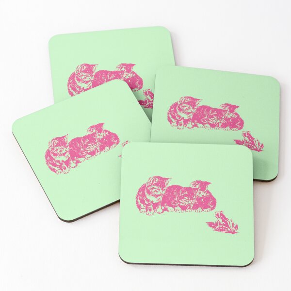 Item preview, Cute kittens looking at frog designed and sold by pinkyfish1010.