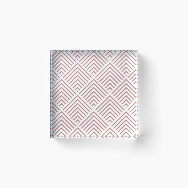 Item preview, Pink and White Geometric Pattern designed and sold by DamarisArtDecor.