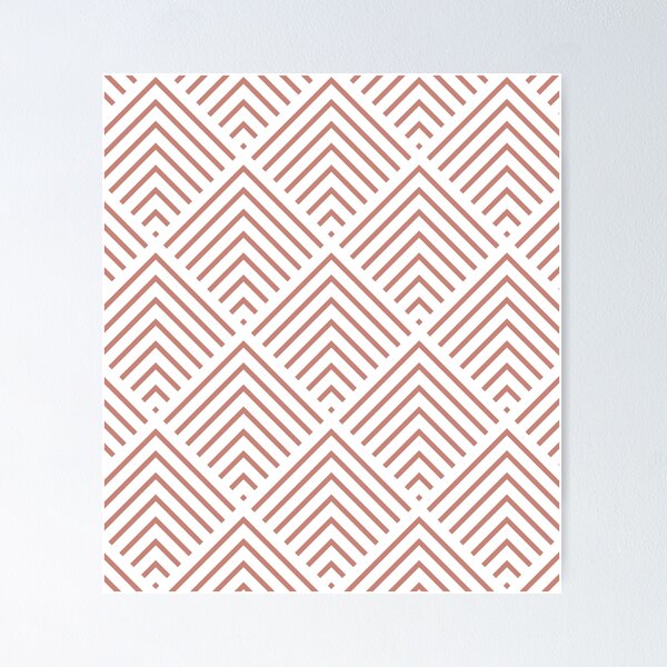 Item preview, Pink and White Geometric Pattern designed and sold by DamarisArtDecor.