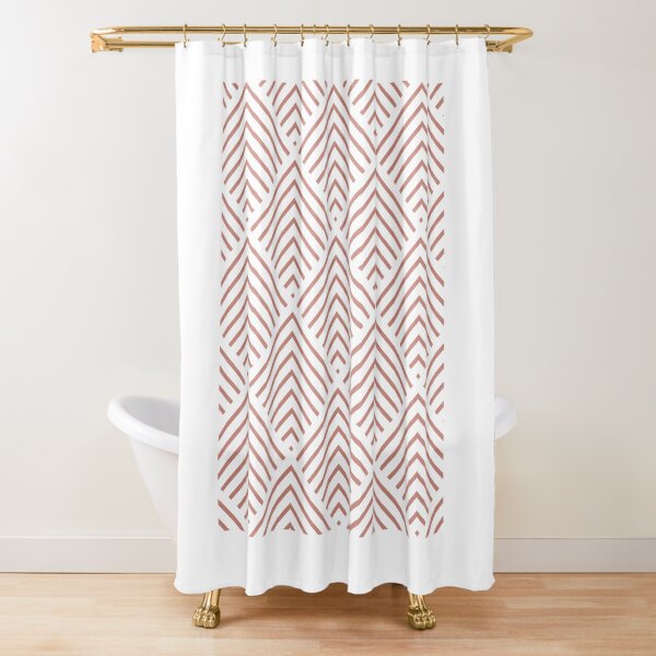 Item preview, Pink and White Geometric Pattern designed and sold by DamarisArtDecor.
