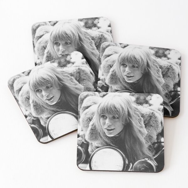 Item preview, Girl on a motorcycle 1968, Black and white fashion photography, marianne faithful designed and sold by HoneymoonHotel.
