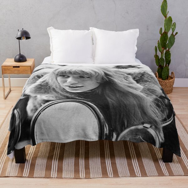 Item preview, Girl on a motorcycle 1968, Black and white fashion photography, marianne faithful designed and sold by HoneymoonHotel.