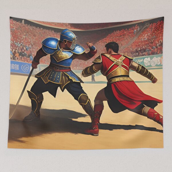 Item preview, Experience the Thrill of Gladiator Fighting in Arena: Stunning Oil Paint Design designed and sold by BK-Fishing.