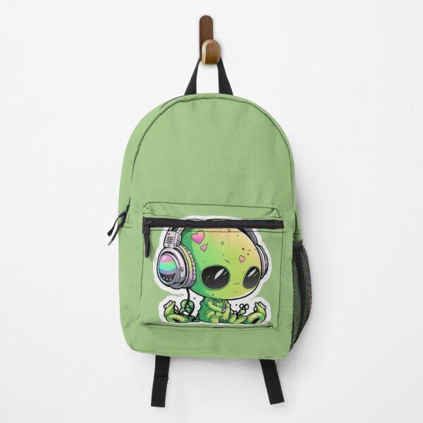 Item preview, cute alien wearing headphones designed and sold by GudVibeIn.