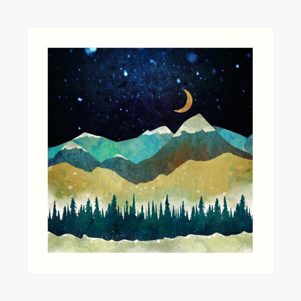 Snowy Night Art Print