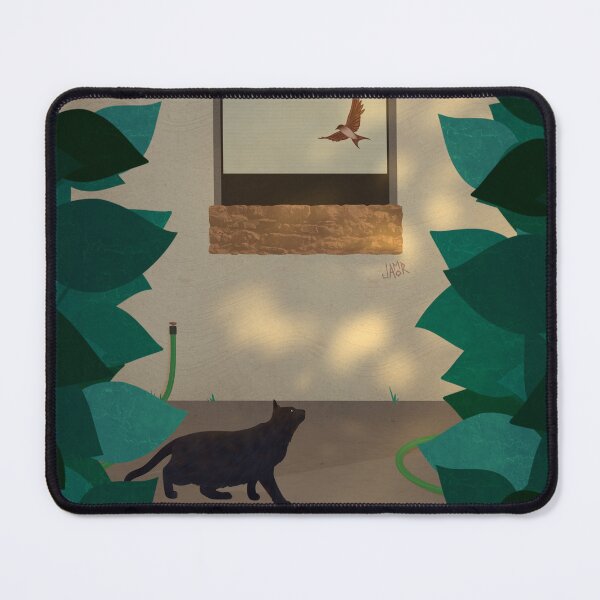 Item preview, Courtyard Cat and Bird designed and sold by jastinamor.