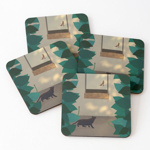 Item preview, Courtyard Cat and Bird designed and sold by jastinamor.