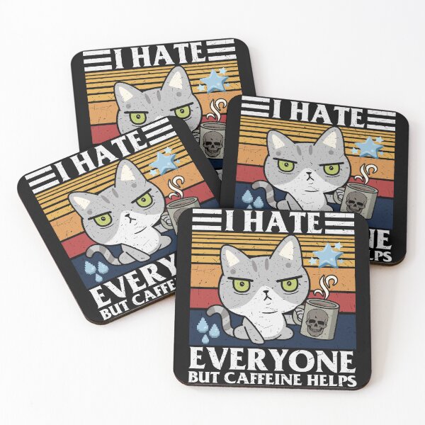 Item preview, I hate everyone but caffeine helps. designed and sold by LUJI PATTERN ATELIER .