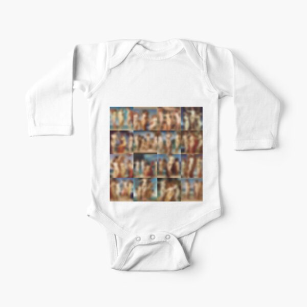 The Birth of Venus (Bouguereau), chiton, peplos, himation, chlamys.  Long Sleeve Baby One-Piece