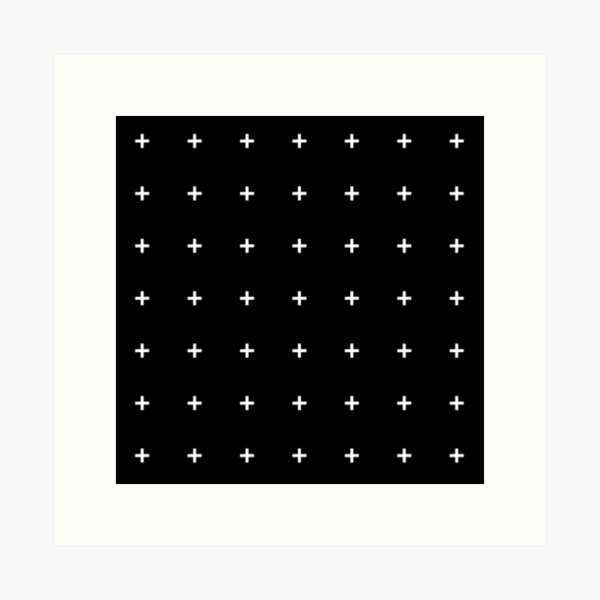 Aperçu de l'œuvre Plus ((blanc sur noir)) créée et vendue par *Jordan Lee*.