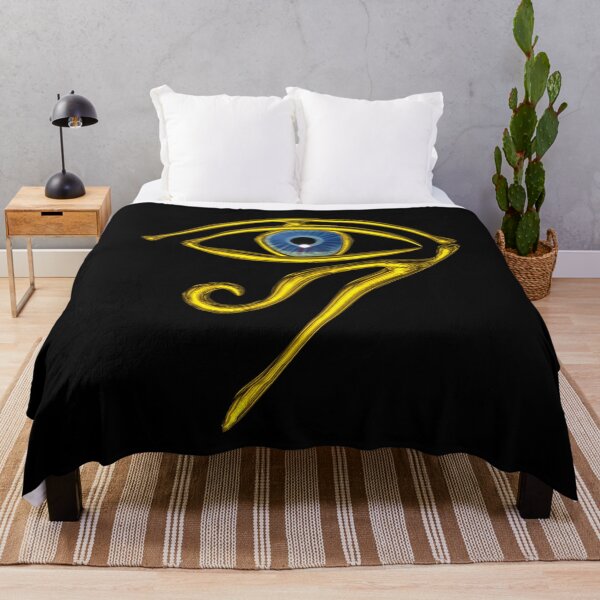 Item preview, BLUE TALISMAN / GOLD HORUS EYE Black Egyptian Divinity Collection designed and sold by BulganLumini.