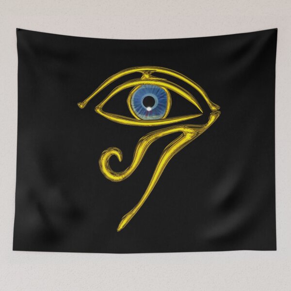 Item preview, BLUE TALISMAN / GOLD HORUS EYE Black Egyptian Divinity Collection designed and sold by BulganLumini.