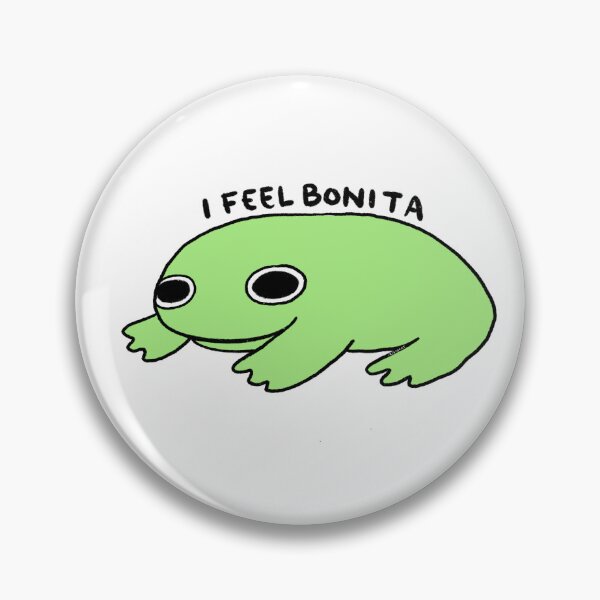 Item preview, I Feel Bonita | Cute Green Frog, happy frog, Bonita frog sticker designed and sold by iristocat.