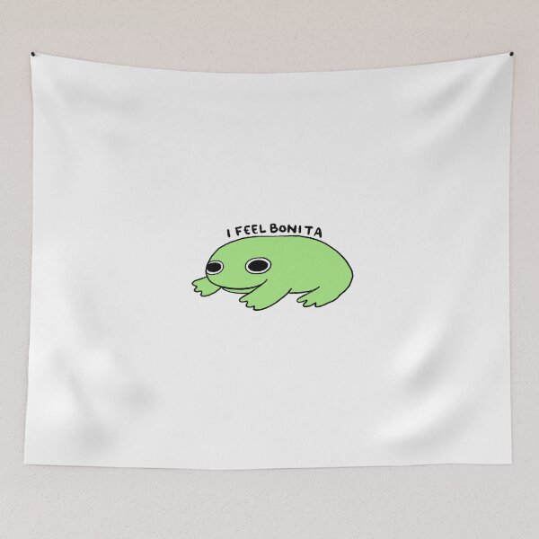 Item preview, I Feel Bonita | Cute Green Frog, happy frog, Bonita frog sticker designed and sold by iristocat.