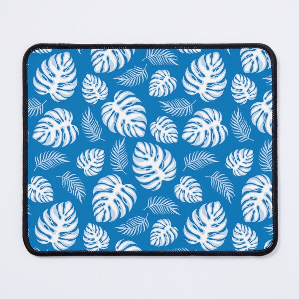 Item preview, Tropical Plants Leaf On Blue Background designed and sold by TheCatmeow2000.