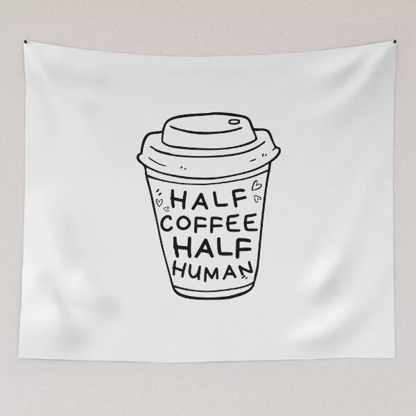 Item preview, Half Human Half Coffee Women Coffee lover mom designed and sold by MouDantArts.