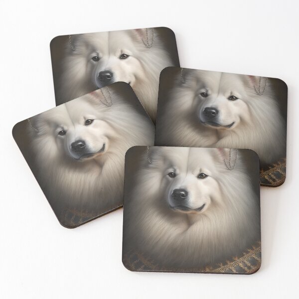 Item preview, Samoyed Dog Vintage Portrait 40 designed and sold by jetaiart.