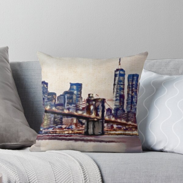 Item preview, Watercolor of Manhattan Skyline - © Doc Braham; All Rights Reserved designed and sold by BritishYank.