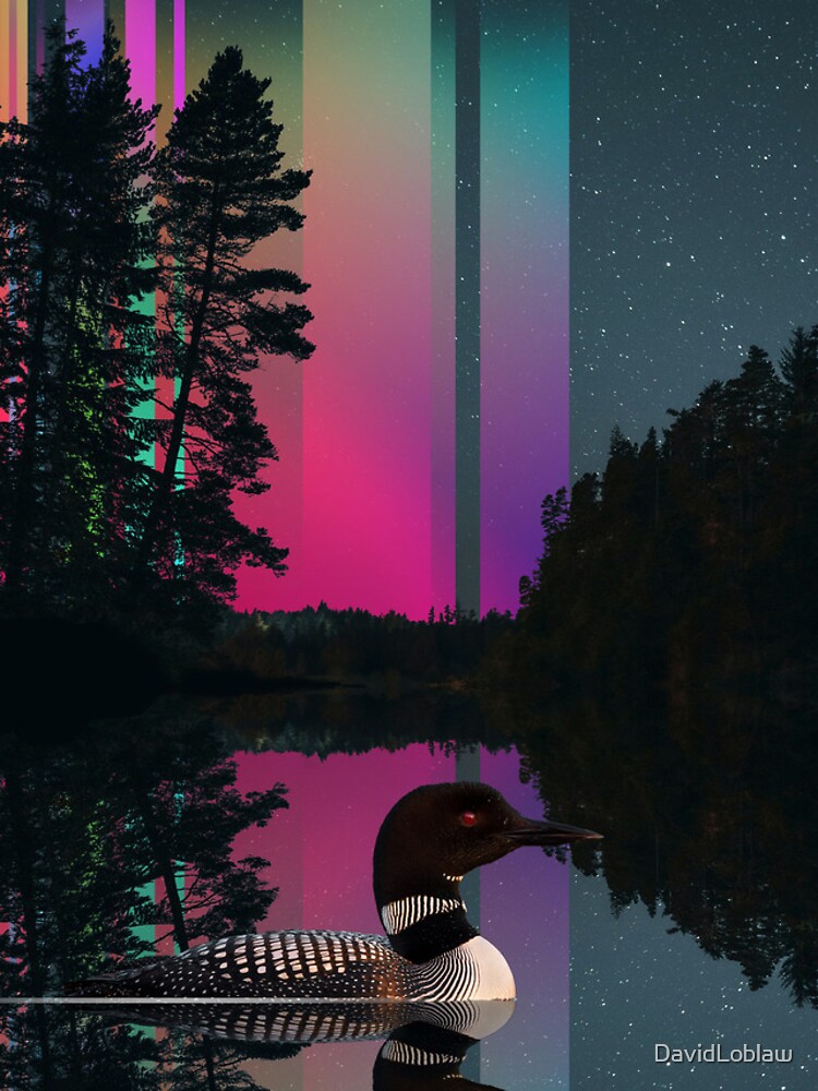 Thumbnail 4 of 4, iPhone Case, Lake Lights and a Loon designed and sold by DavidLoblaw.