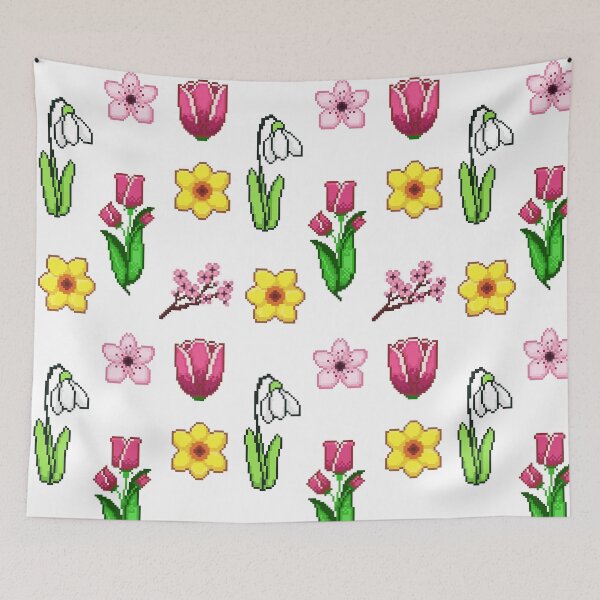 Item preview, Spring Flowers Pixel Art Set designed and sold by Pixelification.