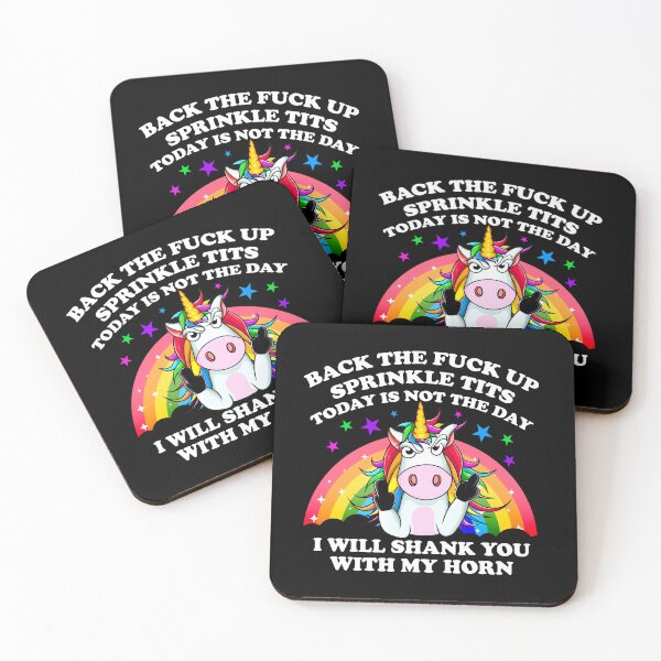 Item preview, Funny Unicorn Lover Shirt Back The Fuck Up Sprinkle Tits Today is Not The Day I Will Shank You With My Horn  designed and sold by stickersworld31.