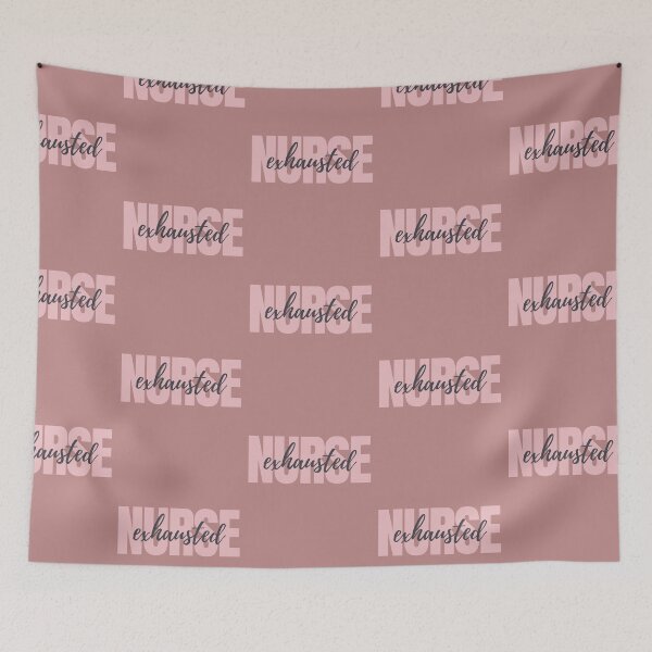 Item preview, Exhausted Nurse | Tired Nurses | Nurse Typographic | Nursing Problems designed and sold by DesignsRN.