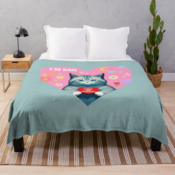 Item preview, sad strong and dedicated cat sticker designed and sold by FRH Design ⭐⭐⭐⭐⭐.