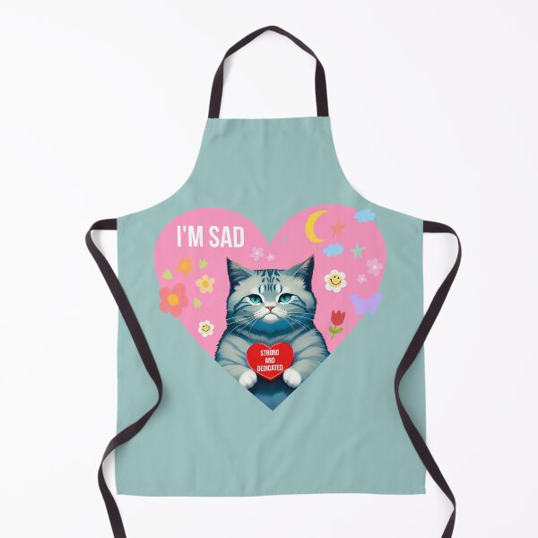 Item preview, sad strong and dedicated cat sticker designed and sold by FRH Design ⭐⭐⭐⭐⭐.