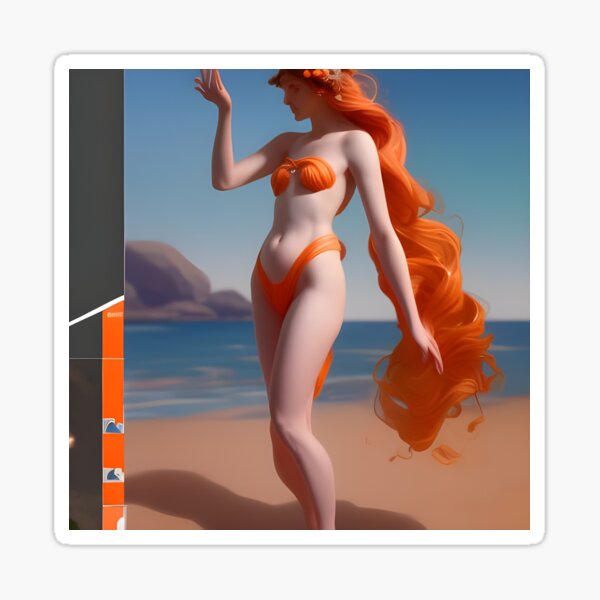 Birth of Venus, beach suit Sticker