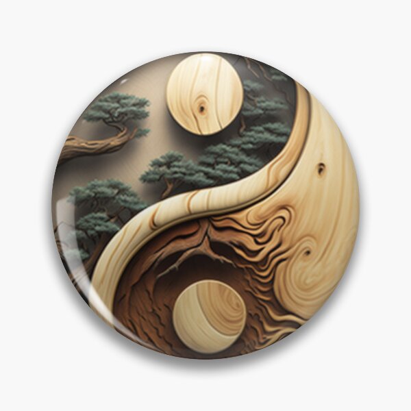 Item preview, Yin Yang Wood Carving designed and sold by BeachBumPics.