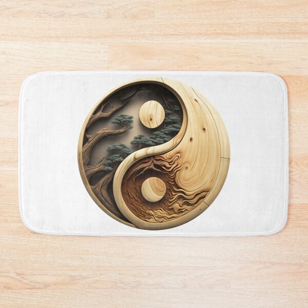 Item preview, Yin Yang Wood Carving designed and sold by BeachBumPics.