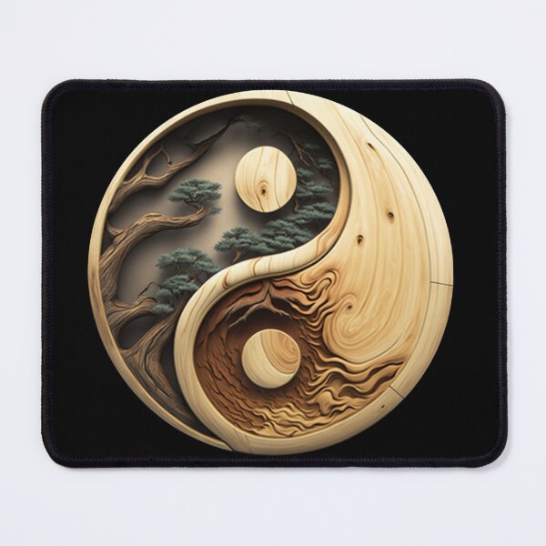 Item preview, Yin Yang Wood Carving designed and sold by BeachBumPics.