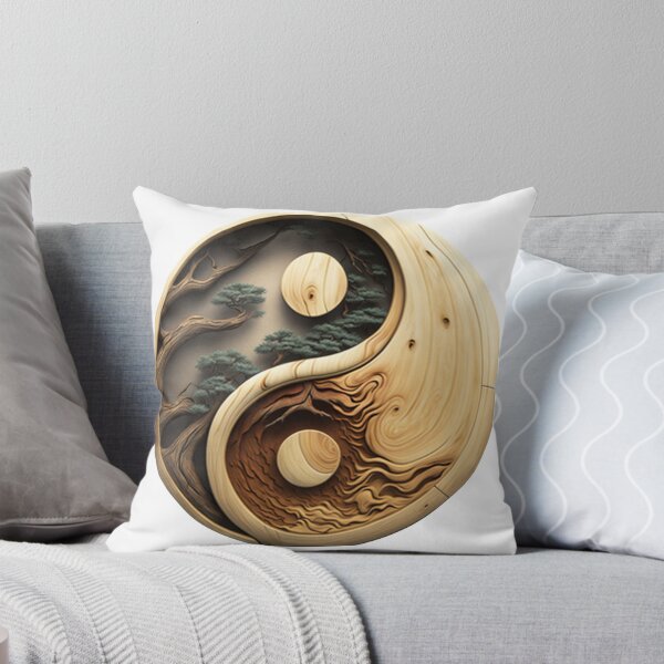 Item preview, Yin Yang Wood Carving designed and sold by BeachBumPics.