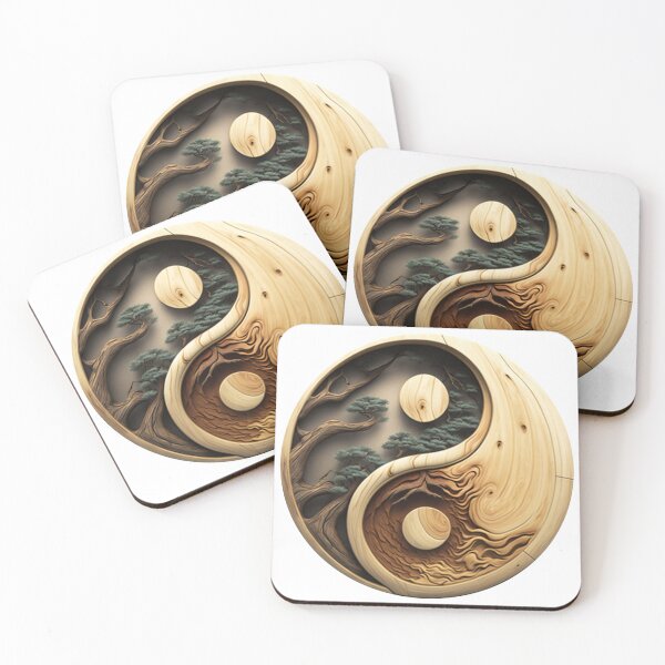 Item preview, Yin Yang Wood Carving designed and sold by BeachBumPics.