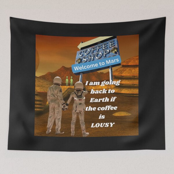 Item preview, Coffee on Mars designed and sold by Kezzie Prints.