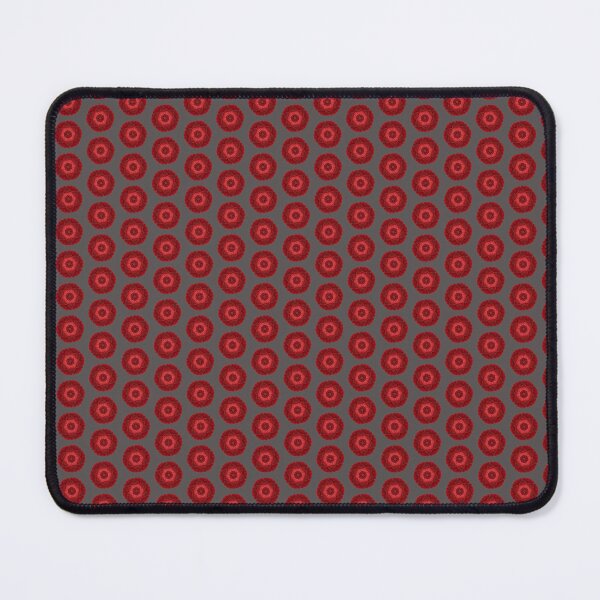 Item preview, Red Flower Design Floral Mandala on Dark Gray designed and sold by kattakitty.