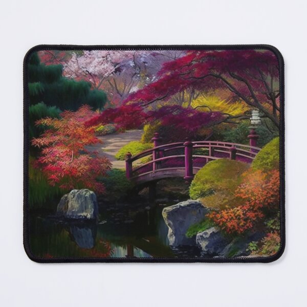 Item preview, Japanese Garden with Bridge designed and sold by BeachBumPics.