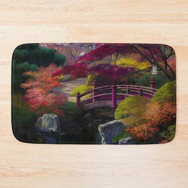 Item preview, Japanese Garden with Bridge designed and sold by BeachBumPics.