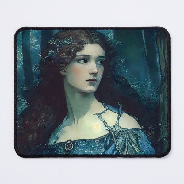 Item preview, Damsel Agnes Touched By A Dragon Pre Raphaelite Inspired Medieval Maiden  designed and sold by CGSGraphics.