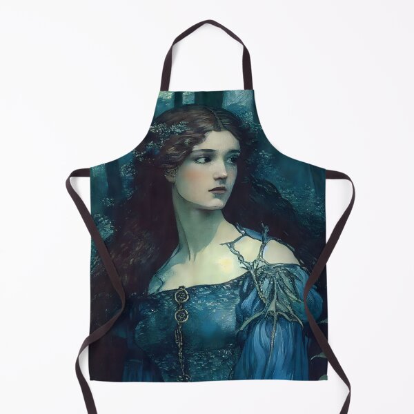 Item preview, Damsel Agnes Touched By A Dragon Pre Raphaelite Inspired Medieval Maiden  designed and sold by CGSGraphics.